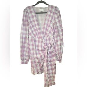 Plaid Purple Mini Dress